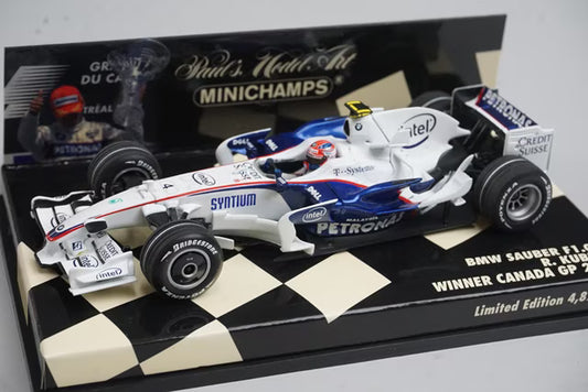 1:43 MINICHAMPS 400080104 BMW Sauber F1.08 Winner, Canadian Grand Prix 2008 #4 R. Kubica