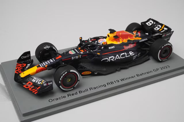 1:43 Spark S8569 Oracle Red Bull Racing RB19 Bahrain GP Winner 2023 #1 M.Verstappen
