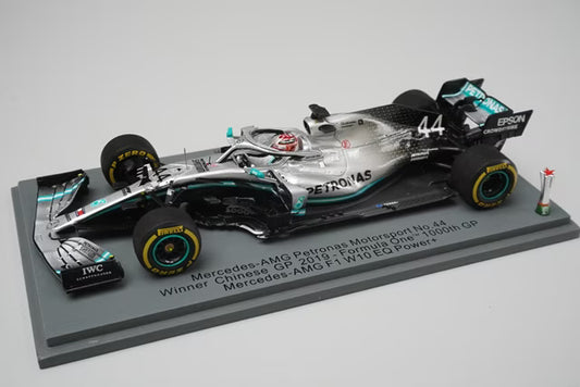 1:43 Spark S6071 Mercedes-AMG Petronas Motorsport W10 EQ Power+ #44 Chinese Grand Prix Winner 2019 F1 1000th GP L. Hamilton