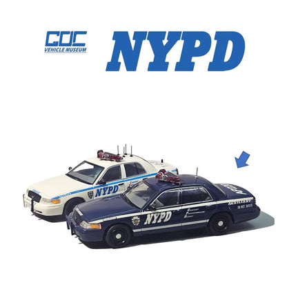 GOC 1:64 Ford Crown Victoria New York Police Car Dark Blue (AP220)