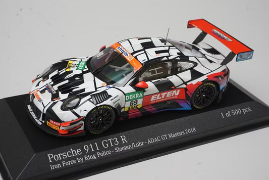 1:43 MINICHAMPS 413186769 IronForce Custom Porsche 911 GT3R ADAC GT Master 2018 #69