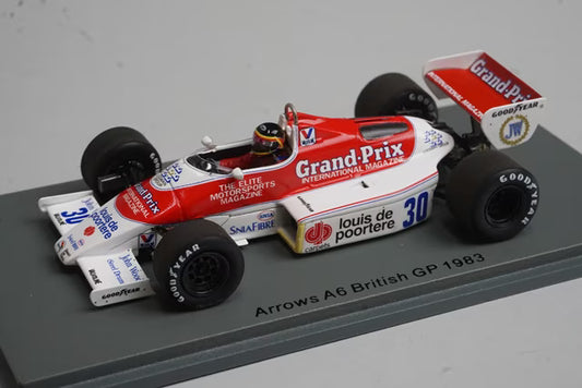 1:43 Spark S5790 Arrows A6 British GP 1983 #30 T.Boutsen