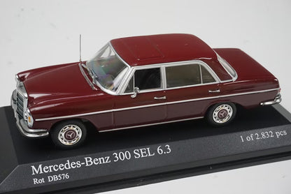 1:43 MINICHAMPS 430039102 Mercedes-Benz 300 SEL 6.3 1968-72 Red
