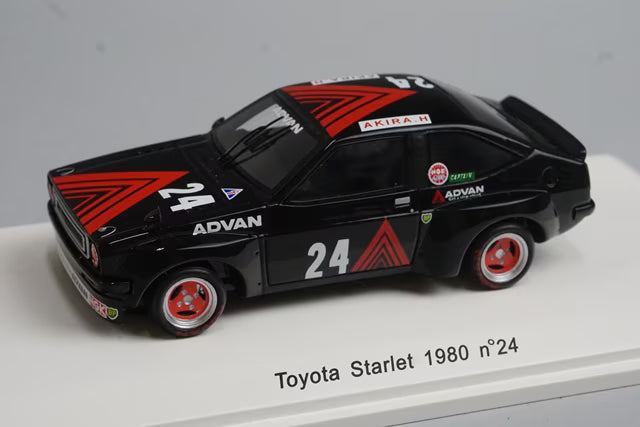 1:43 Reve R70237 Toyota Starlet 1980 #24 Hikaru Hagiwara