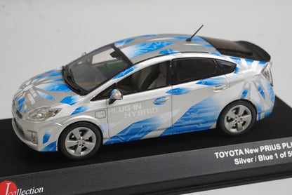 1:43 KYOSHO JC61003PG J Collection Custom Toyota New Prius Plug-in Silver/Blue