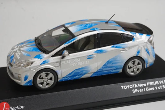 1:43 KYOSHO JC61003PG J Collection Custom Toyota New Prius Plug-in Silver/Blue