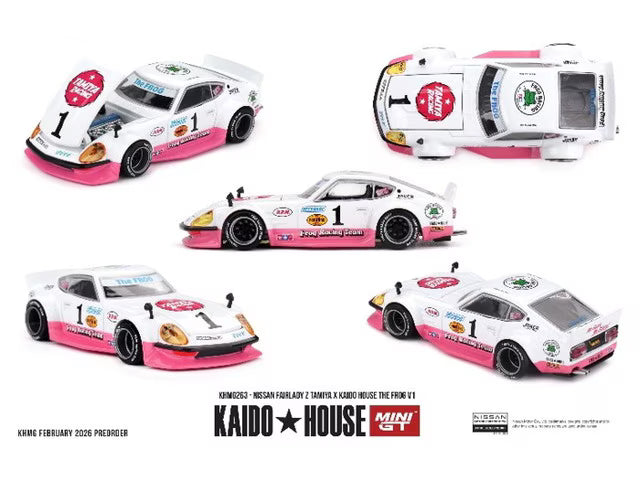 [ Pre-order ] KHMG263 TSM MINI-GT × KAIDO HOUSE 1:64 Nissan Fairlady Z TAMIYA x KAIDO HOUSE "Mighty Frog" V1 (Right-hand drive)
