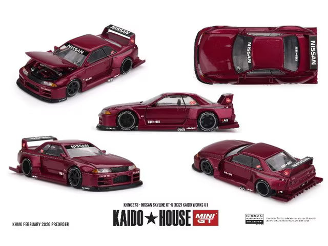 [ Pre-order ] KHMG273 TSM MINI-GT × KAIDO HOUSE 1:64 Nissan Skyline GT-R R32 KAIDO WORKS V1 (Right-hand drive)