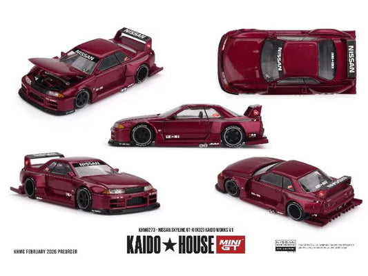 [ Pre-order ] KHMG273 TSM MINI-GT × KAIDO HOUSE 1:64 Nissan Skyline GT-R R32 KAIDO WORKS V1 (Right-hand drive)