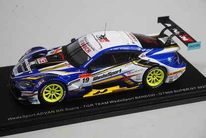 1:43 Spark SGT027 Toyota WedsSports ADVAN GR Supra BANDOH GT500 Super GT 2022 #19 Yusuke Kunimoto / Seinan Sakaguchi
