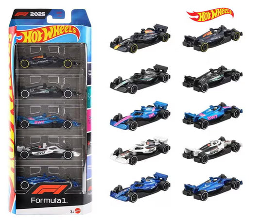 JLN11-9866 Hot Wheels Basic Car F1 5-Car Pack