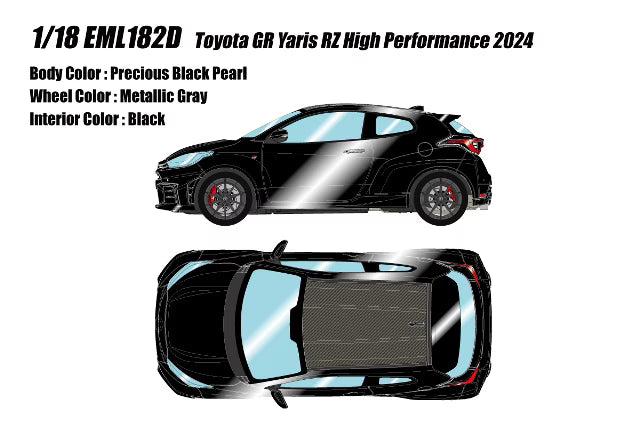 [ Pre-order ] EML182D Make Up EIDOLON 1:18 Toyota GR Yaris RZ High Performance 2024 Precious Black Pearl