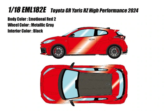 [ Pre-order ] EML182E Make Up EIDOLON 1:18 Toyota GR Yaris RZ High Performance 2024 Emotional Red 2