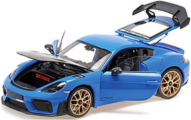 [ Pre-order ] 110062121 MINICHAMPS 1:18 Porsche Cayman GT4 RS 2024 Blue Weissach Package