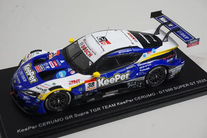 1:43 Spark 43SGT25038 KeePer Celmo GR Supra TGR Team GT500 Super GT 2025 #38 Hiroaki Ishiura / Toshiki Oyu