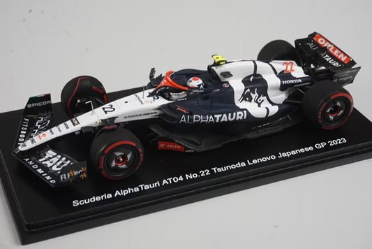 1:43 Spark SCS243 Suzuka Circuit Custom Scuderia AlphaTauri AT04 Levovo #22 Yuki Tsunoda, Japanese GP 2023