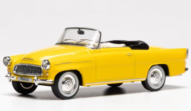 [ Pre-order ]  CLC647N ixo 1:43 Skoda Felicia Convertible 1964 Yellow