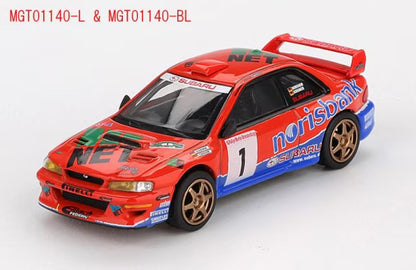 MGT01140-L TSM MINI-GT 1:64 Subaru Impreza WRC97 DRM 1999 Winning Car #1 (Left-hand drive)
