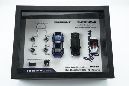 [ Pre-order ] M90801 MOTORHELIX 1:64 RWB 993 Army Girl Model Build Display Frame