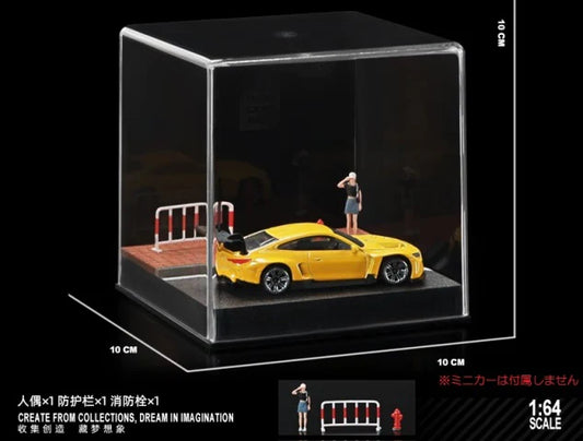 SCJ82015-A 収蔵家 Diorama 1:64 Street Corner Mini Diorama 004 Orange Brick Sidewalk