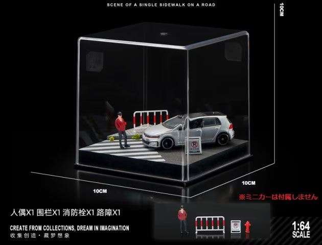 SCJ82016-A 収蔵家 Diorama 1:64 Street Corner Mini Diorama 005 Crosswalk