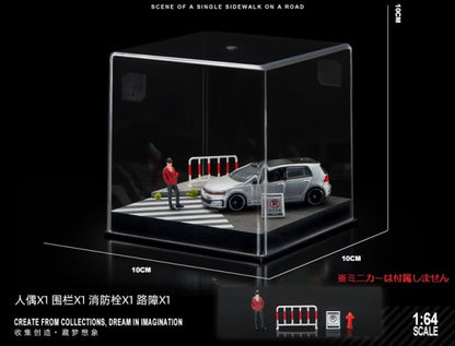 SCJ82016-A 収蔵家 Diorama 1:64 Street Corner Mini Diorama 005 Crosswalk