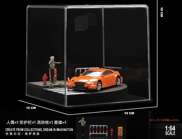 SCJ82017-A 収蔵家 Diorama 1:64 Street Corner Mini Diorama 006 Crosswalk Intersection