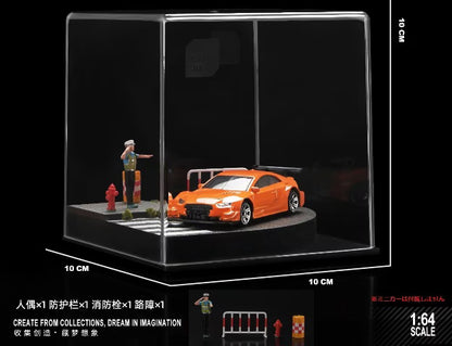 SCJ82017-A 収蔵家 Diorama 1:64 Street Corner Mini Diorama 006 Crosswalk Intersection