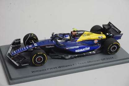 1:43 Spark S9554 Williams FW46 F1 Team Mexican GP 2024 #43 F. Colapinto