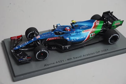 1:43 Spark S7852 Alpine A521 Saudi Arabian GP 4th 2021 #31 E. Ocon