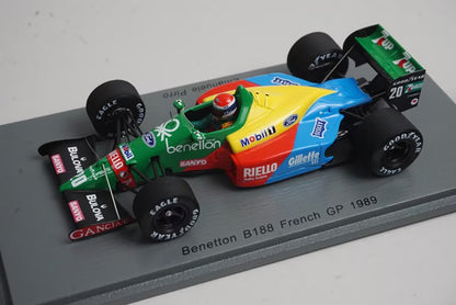 1:43 Spark S5206 Benetton B188 French GP 1989 #20 E. Pirro