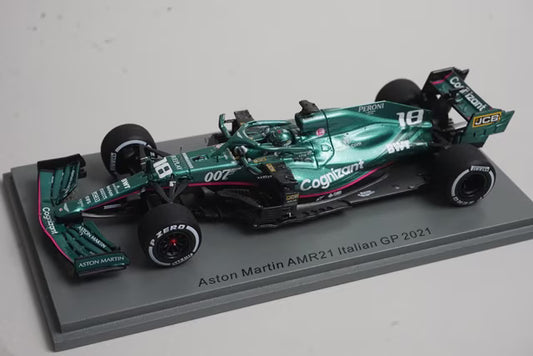 1:43 Spark S7693 Aston Martin AMR21 Italian GP 2021 #18 L. Stroll