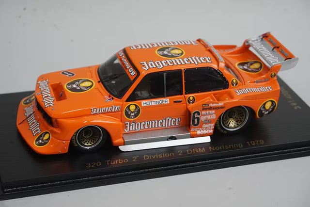 1:43 Spark RS1508 Raceland Custom 320 Turbo Division 2DRM Norisring 1979 #6 M. Hettinger Jägermeister