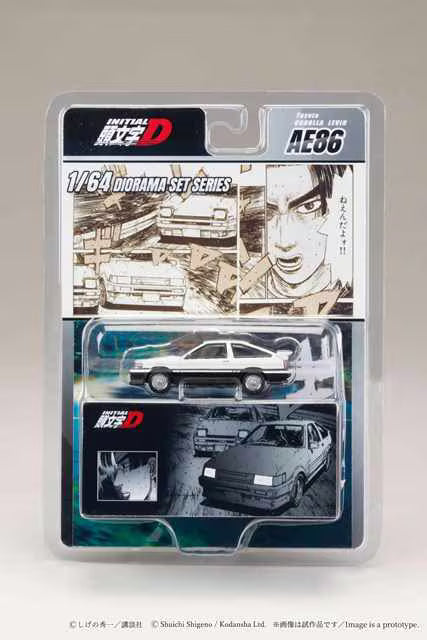 [ Pre-order ] HJDMD008B Hobby Japan 1:64 Toyota Corolla Levin (AE86) Initial D Wataru Akiyama VS Takumi Fujiwara