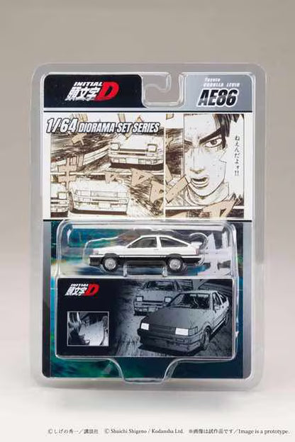 [ Pre-order ] HJDMD008B Hobby Japan 1:64 Toyota Corolla Levin (AE86) Initial D Wataru Akiyama VS Takumi Fujiwara