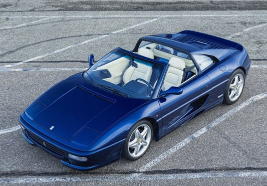 [ Pre-order ] P18176D BBR 1:18 Ferrari F355 GTS Targa - manual gear Blu Le Mans - Cream interior - Ex Schumacher (with clear case)