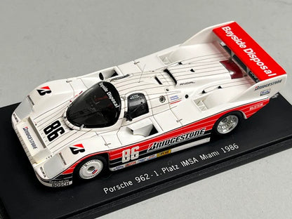 1:43 Spark CA-WOL-13 Kartima Custom Porsche 962 1.Platz IMSA Miami 1986 #86