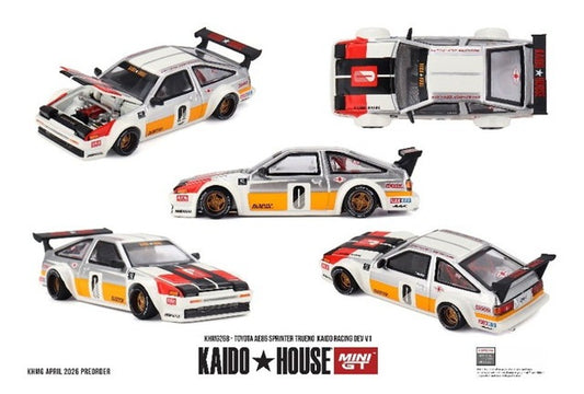 [ Pre-order ] KHMG268 TSM MINI-GT x KAIDO HOUSE 1:64 Toyota AE86 Sprinter Trueno Kaido Racing Dev V1 (Right-hand drive)