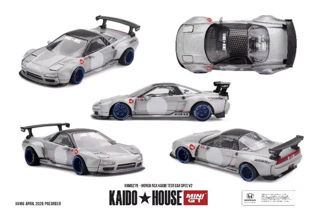 [ Pre-order ] KHMG279 TSM MINI-GT x KAIDO HOUSE 1:64 Honda NSX Kaido Test Car Spec V2 (Left-hand drive)