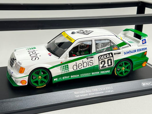 1:18 MINICHAMPS 155913620 Mercedes-Benz 190E 2.5-16 Team Zack Speed DTM 1991 #20 M. Schumacher