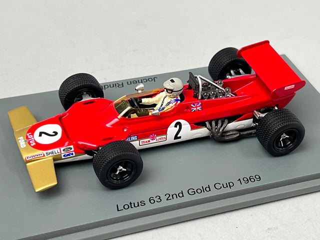 1:43 Spark S6355 Lotus 63 Gold Cup 2nd 1969 #2 J. Rindt