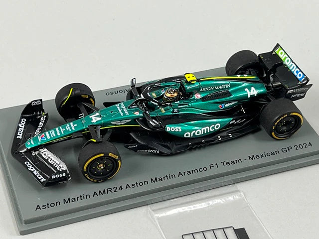 1:43 Spark S9553 Aston Martin AMR24 Aramco F1 Team Mexican GP 2024 #14 F. Alonso