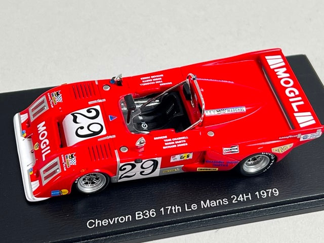 1:43 Spark S9415 Chevron B36 Le Mans 24H 17th 1979 #29 T. Charnell / R. Jones / R. Smith