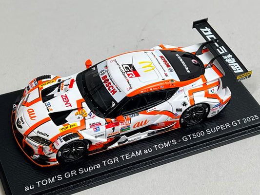 1:43 Spark 43SGT25001 au TOM'S GR Supra TGR Team GT500 Super GT 2025 #1 Sho Tsuboi / Kenta Yamashita