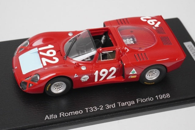 1:43 Spark SI034 Alfa Romeo T33-2 Targa Florio 3rd 1968 #192 L. Bianchi / M. Casoni