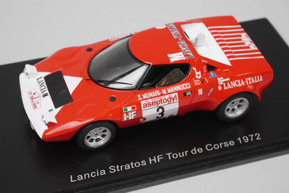 1:43 Spark S9070 Lancia Stratos HF Tour de Corse 1972 #3 S. Munari / M. Manucci