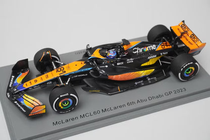 1:43 Spark S8944 McLaren MCL60 Abu Dhabi GP 6th 2023 #81 O. Piastri