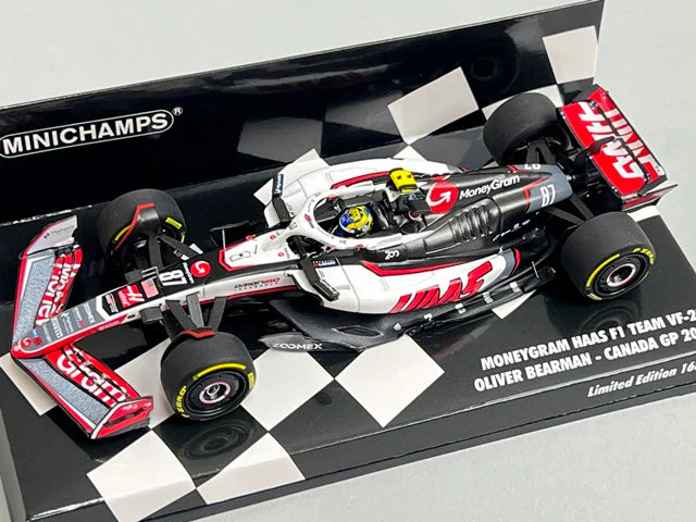 1:43 MINICHAMPS 417251087 MoneyGram Haas F1 Team VF-25 Canadian GP 2025 #87 O. Behrmann