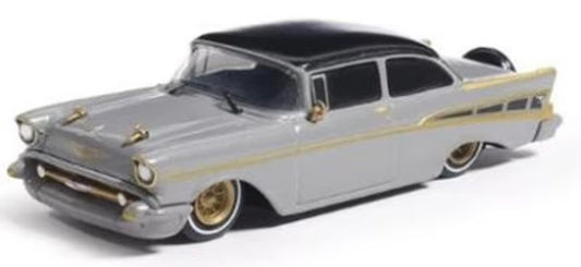 [ Pre-order ] IA64014 ixo 1:64 Chevrolet Bel Air Lowrider Grey/Black USA Limited Series