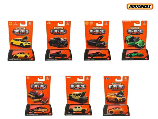 FWD28-989M Matchbox Moving Parts Assortment Pack of 8